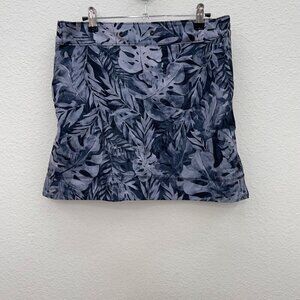 Speedo Leaf Stretch Woven Swim Skort Skirt Bottom Womens sz Small NO DRAWSTRING